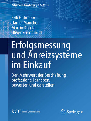 cover image of Erfolgsmessung und Anreizsysteme im Einkauf